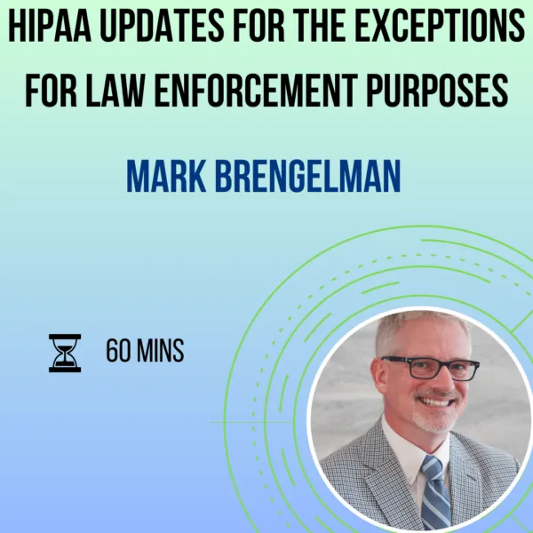 Product HIPAA Privacy Exceptions for Law Enforcement Purposes Applied to Health Care Professionals Image